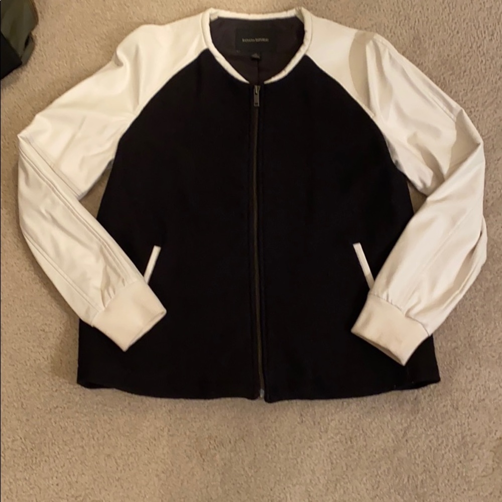 Banana Republic wool and leather jacket